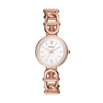 Fossil Carlie Three-Hand Rose Gold-Tone Stainless Steel Watch - ES5273