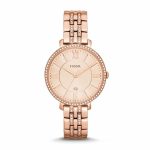 Fossil Women's Jacqueline Rose Gold Round Stainless Steel Watch - ES3546