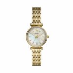 Fossil Women's Carlie Mini Gold Round Stainless Steel Watch - ES4735