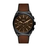 Fossil Men's Everett Chronograph, Black Stainless Steel Watch - FS6108