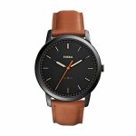 Fossil Men's The Minimalist 3H Black Round Leather Watch - FS5305
