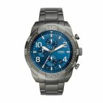 Fossil Men's Bronson Smoke Round Stainless Steel Watch - FS5711