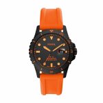 Fossil Men's Fb - 01 Black Round Silicone Watch - FS5686