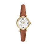 Fossil Women's Carlie Three-Hand, Gold-Tone Stainless Steel Watch - ES5297